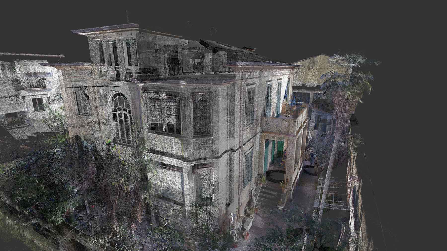 Rilievo laser scanner 3D - Villa liberty di proprietà privata a Pietrasanta (LU) Rilievo laser scanner 3D - Villa liberty di proprietà privata a Pietrasanta (LU)